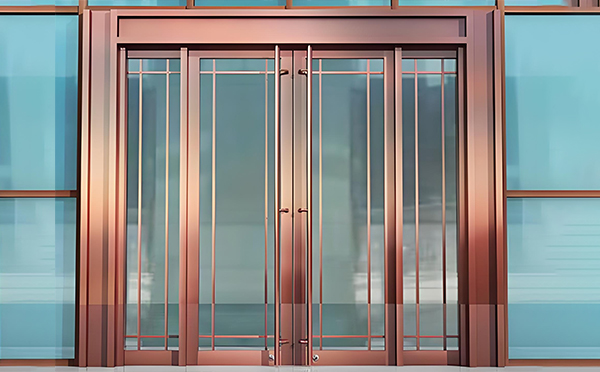 夏河玻璃地弹门